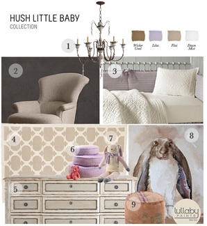 nursery color palettes - lullaby baby-safe paints