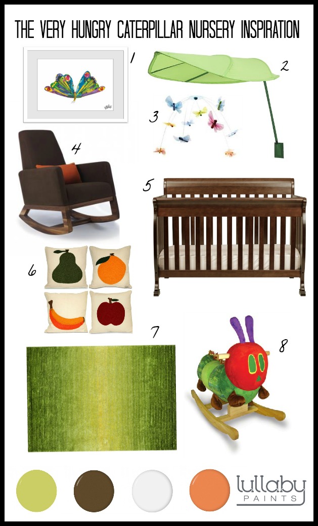 storybook nursery design - the very hungry caterpillar lullaby paints