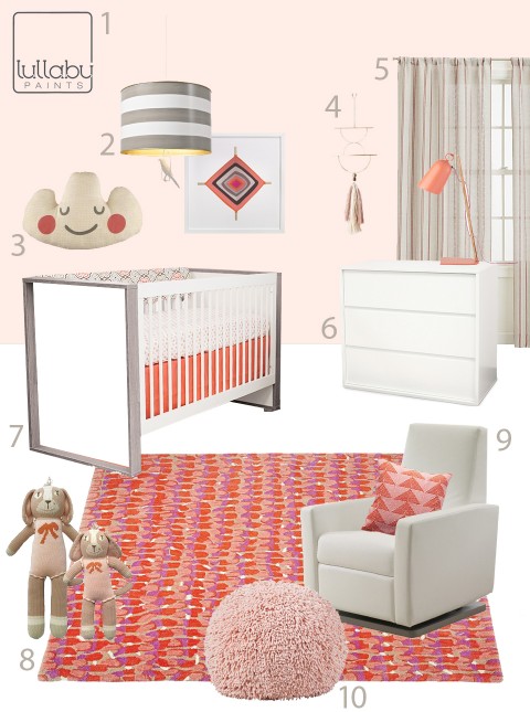 modern pink nursery design inspiration - lullaby paints