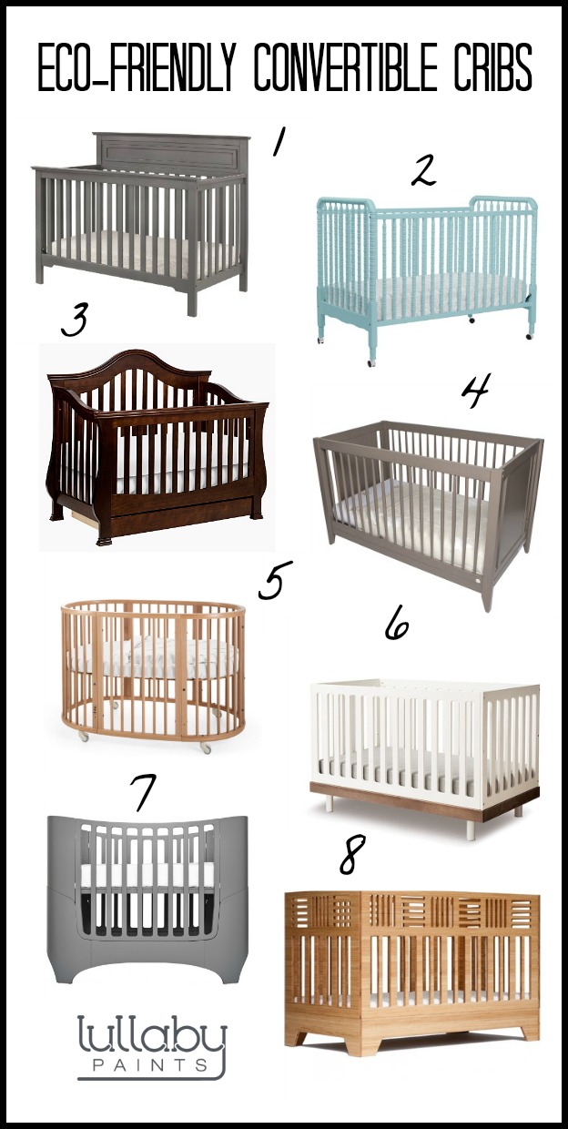 eco-friendly convertible cribs - lullaby paints